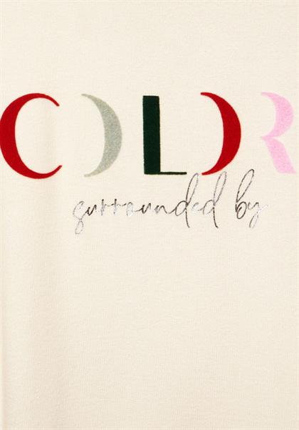 Shirt mit Wording Print cosy white