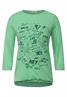 Shirt mit Wording Print radiant green melange