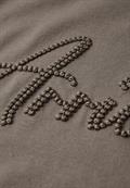 Shirt mit Wording-Stickerei dark tumbled beige