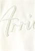 Shirt mit Wording-Stickerei off white
