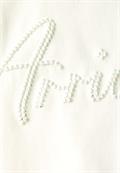 Shirt mit Wording-Stickerei off white