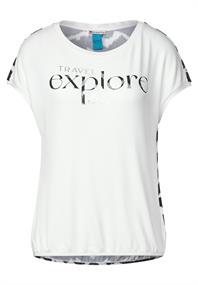 Shirt mit Wordingprint off white