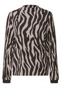 Shirt mit Zebra Print deep roast brown