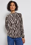 Shirt mit Zebra Print deep roast brown