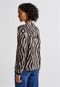 Shirt mit Zebra Print deep roast brown