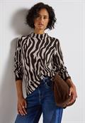Shirt mit Zebra Print deep roast brown