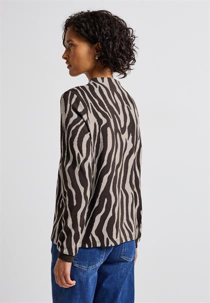 Shirt mit Zebra Print deep roast brown