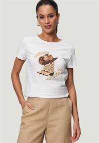 Shirt patch white beige