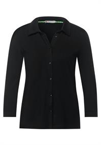 Shirtbluse in Unifarbe black