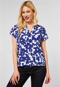 Shirtbluse mit Print intense blue