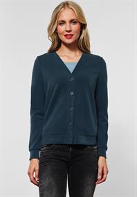 Shirtjacke im Seiden Look deep teal blue