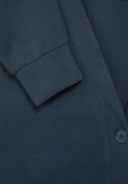 Shirtjacke im Seiden Look deep teal blue