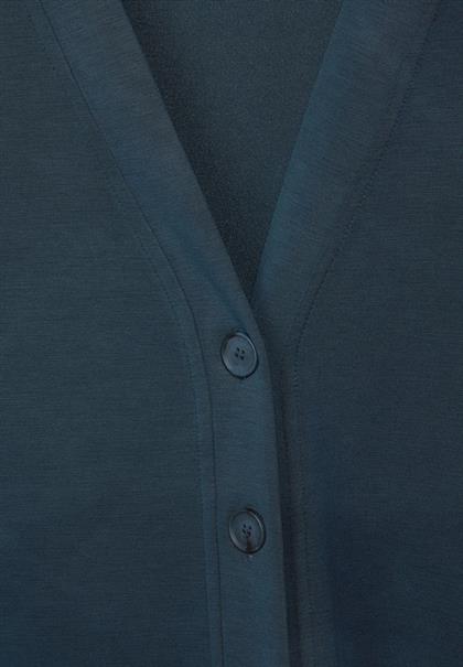 Shirtjacke im Seiden Look deep teal blue