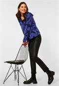 Shirtjacke mit Print eminent blue