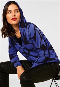 Shirtjacke mit Print eminent blue