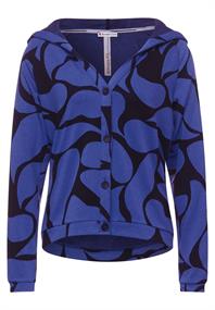 Shirtjacke mit Print eminent blue