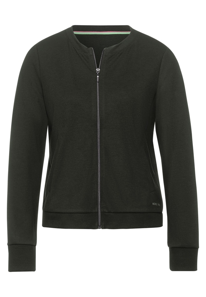 Zipper olive Damen mit Shirtjacke online kaufen Sweatshirt bei One Street bequem bassy