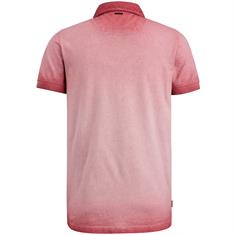 Short sleeve polo Cold dye pique slate rose