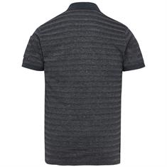 Short sleeve polo jacquard pique dark navy