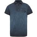 Short sleeve polo light pique cold dye dark navy