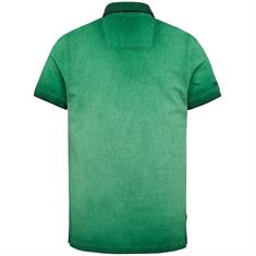 Short sleeve polo light pique cold dye verdant green