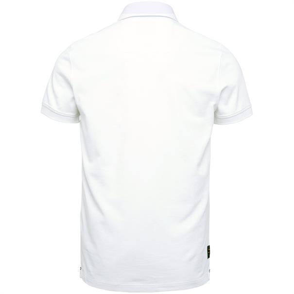 Short sleeve polo stretch pique bright white