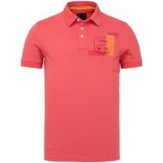 Short sleeve polo stretch pique rose of sharon