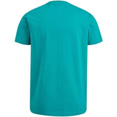 Short sleeve r-neck cotton elastan jersey tropical green