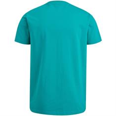 Short sleeve r-neck cotton elastan jersey tropical green