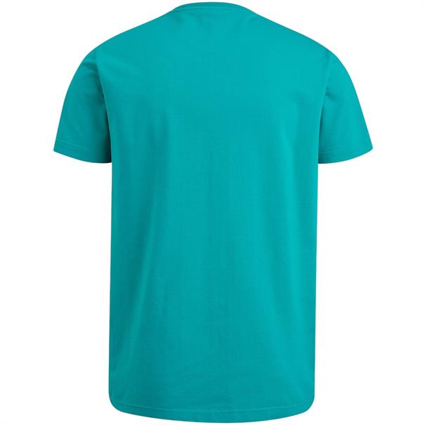 Short sleeve r-neck cotton elastan jersey tropical green