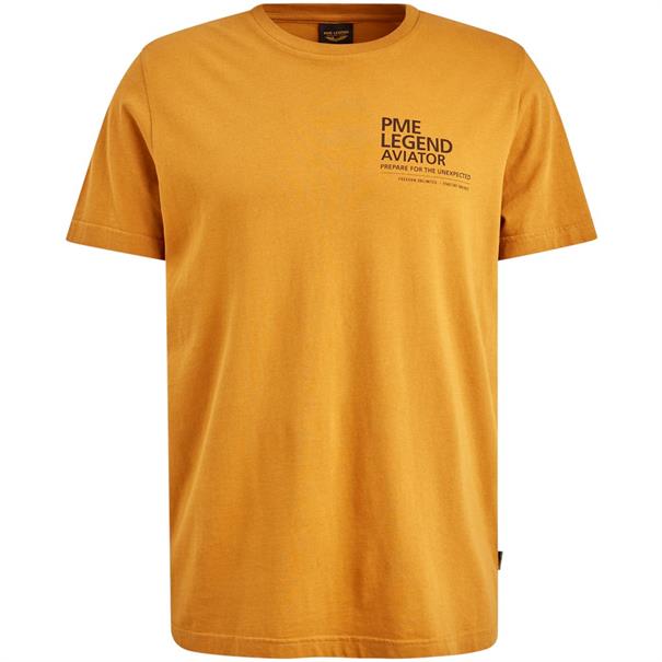 Short sleeve r-neck single jersey buckthorne brown