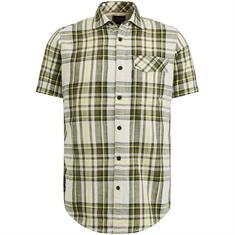 Short Sleeve Shirt Slub Check Ruby olivine