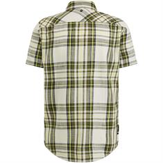 Short Sleeve Shirt Slub Check Ruby olivine