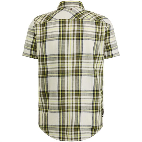 Short Sleeve Shirt Slub Check Ruby olivine