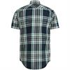 Short Sleeve Shirt Slub Check Ruby salute