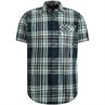 Short Sleeve Shirt Slub Check Ruby salute