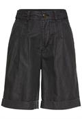 Shorts aus Leinenmix caviar