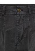 Shorts aus Leinenmix caviar
