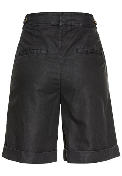 Shorts aus Leinenmix caviar