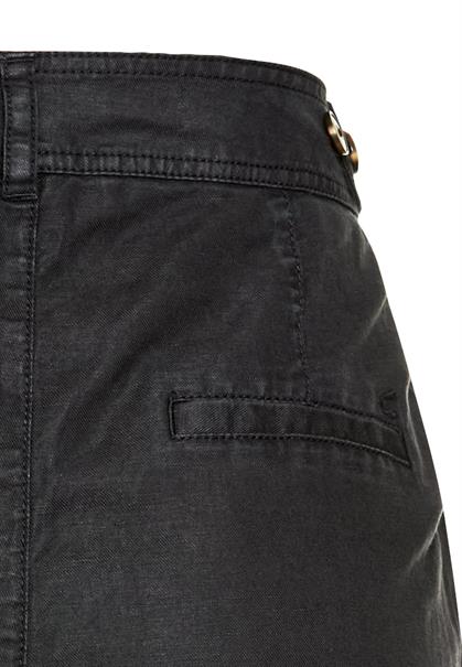 Shorts aus Leinenmix caviar