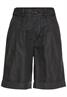 Shorts aus Leinenmix caviar