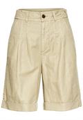Shorts aus Leinenmix dark straw