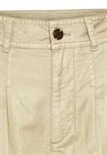 Shorts aus Leinenmix dark straw