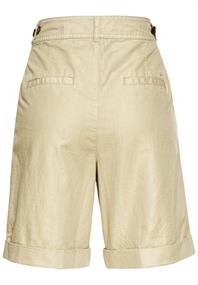 Shorts aus Leinenmix dark straw