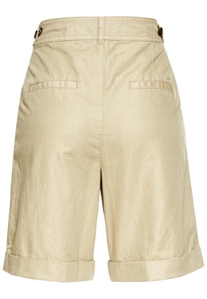Shorts aus Leinenmix dark straw