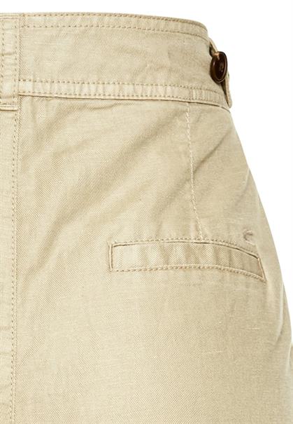 Shorts aus Leinenmix dark straw
