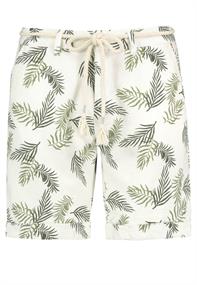Shorts mit Allover Print leaves: green
