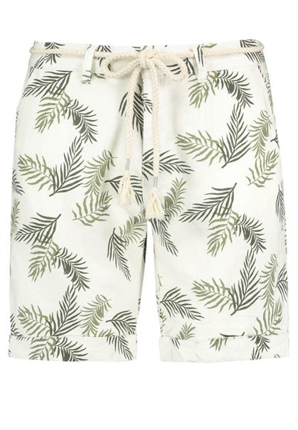 Shorts mit Allover Print leaves: green