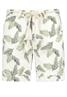 Shorts mit Allover Print leaves: green