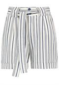 Shorts mit Bindegürtel stripes: washed indigo blue-white